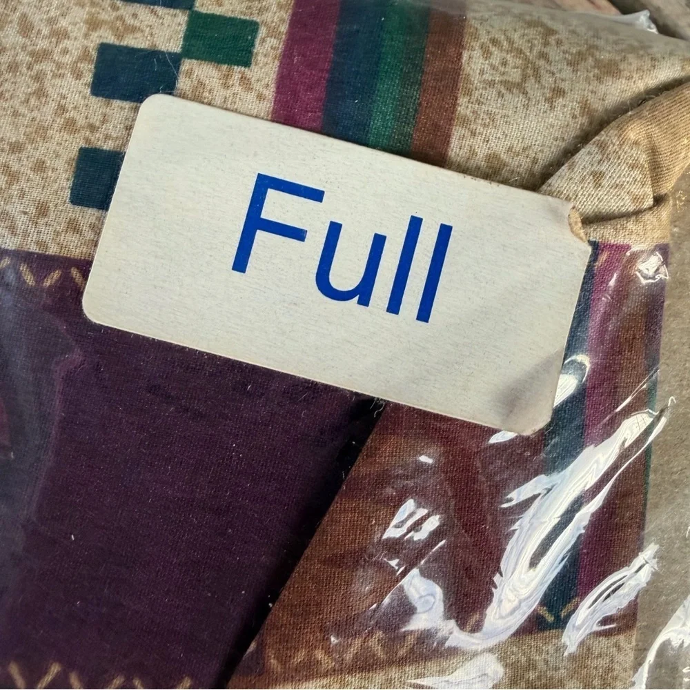 Vintage Dan River Southwestern 4-Piece Full Size Sheet Set NIP Cotton/Poly USA